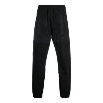 FW21 ensfargede, uformelle, lange cargobukser, standardversjon, svart
