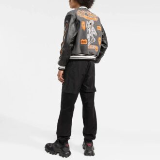 FW21 ensfargede, uformelle, lange cargobukser, standardversjon, svart