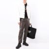 FW21 ensfarget Denim-jakke med knapper, rett snitt, hvit