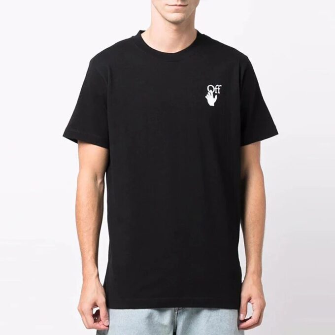 FW21 Gradient flerfarget pil kortærmet vanlig versjon svart