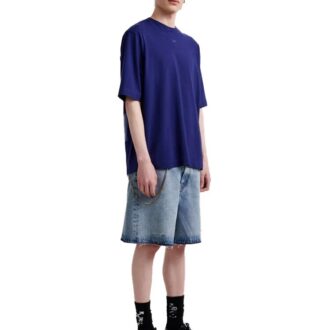 FW21 gummi-pil, oversized, kort ermet, blå
