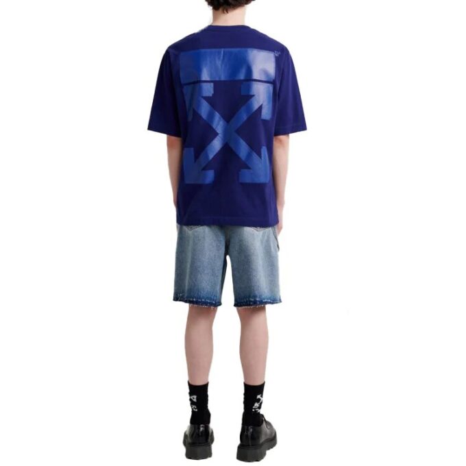 FW21 gummi-pil, oversized, kort ermet, blå