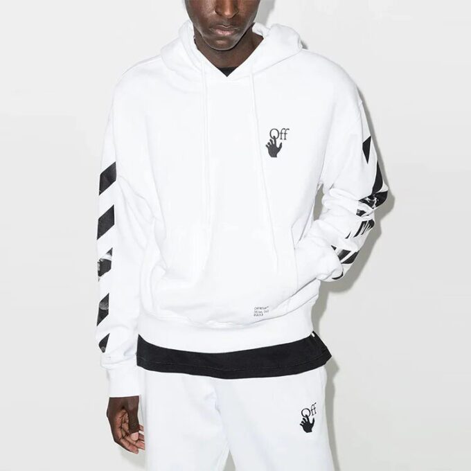 FW21 hettegenser med lange ermer, hvit