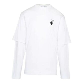 FW21 hvit Arrow, langermet, standardversjon, unisex, hvit