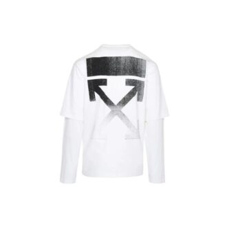 FW21 hvit Arrow, langermet, standardversjon, unisex, hvit