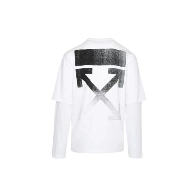 FW21 hvit Arrow, langermet, standardversjon, unisex, hvit