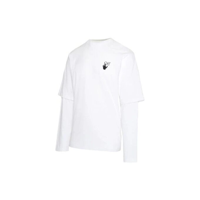 FW21 hvit Arrow, langermet, standardversjon, unisex, hvit