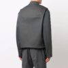 FW21 Jakke med glidelås og ensfarget revers, grå