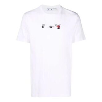 FW21 kortærmet versjon med Arrows-mønster, hvit