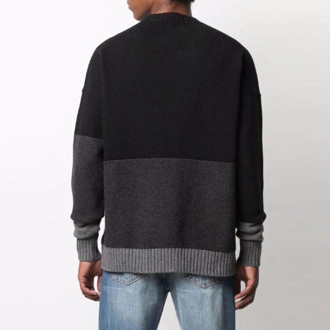 FW21 Langermet genser med logomønster, svart
