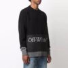 FW21 Langermet genser med logomønster, svart