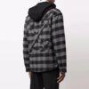 FW21 Langermet skjorte med hette i rutemønster, løs passform, svart
