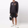FW21 Langermet T-skjorte med aktiv logo-trykk, løs passform, svart