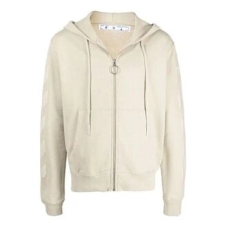 FW21 Logo Arrow Zipper Vanlig versjon Beige