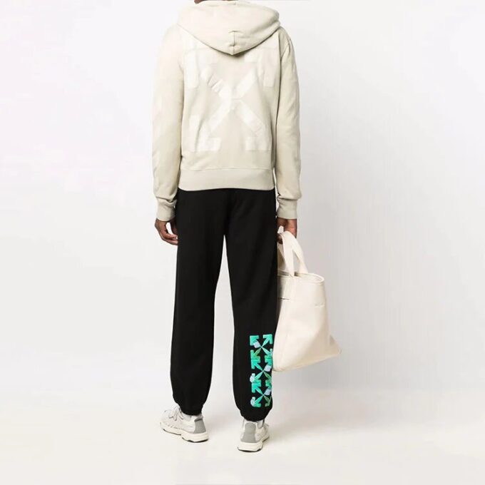 FW21 Logo Arrow Zipper Vanlig versjon Beige