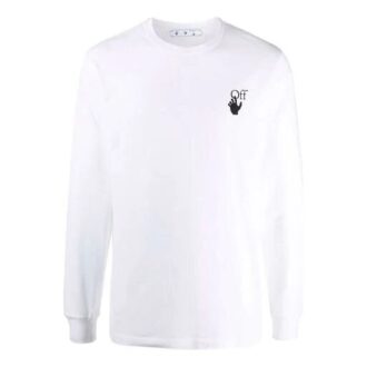 FW21 Logo Arrows-mønster rundhalset genser vanlig versjon hvit