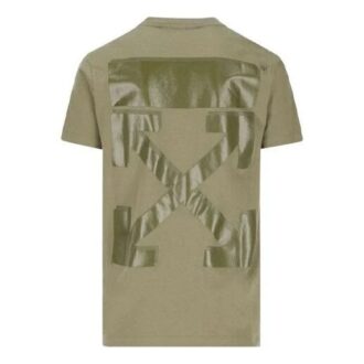 FW21 Logo Arrows pattern round neck Shorts with short sleeves, regular version, green