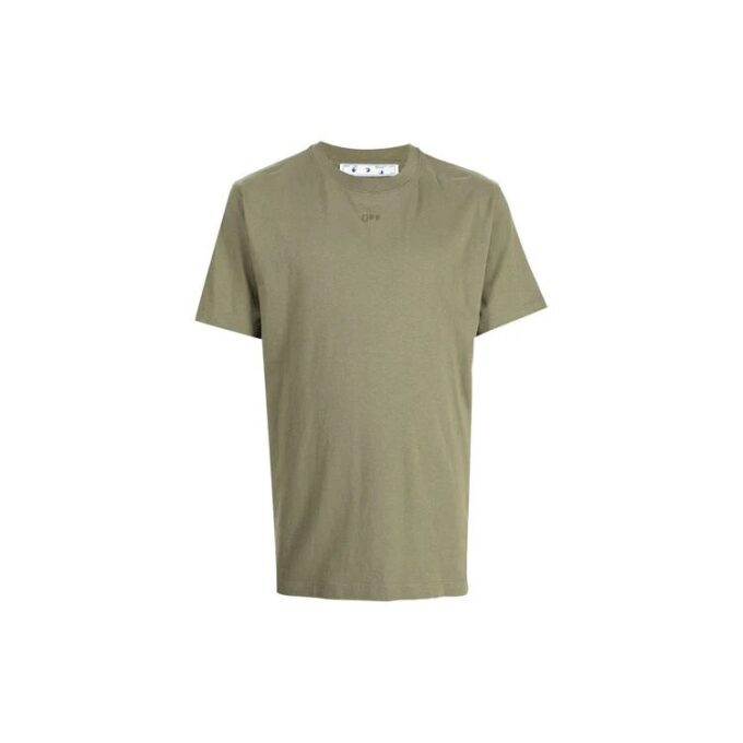 FW21 Logo Arrows pattern round neck Shorts with short sleeves, regular version, green