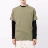 FW21 Logo Arrows pattern round neck Shorts with short sleeves, regular version, green