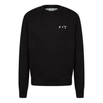 FW21 Logo Bomull Rundhals Langermet Versjon Svart