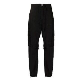 FW21 Logo ensfarget cargo-casualbukser, standardversjon, svart