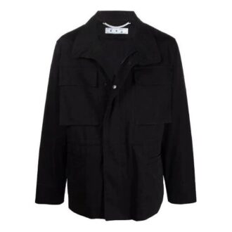 FW21 Logo friluftsjakke, slim fit-versjon, svart