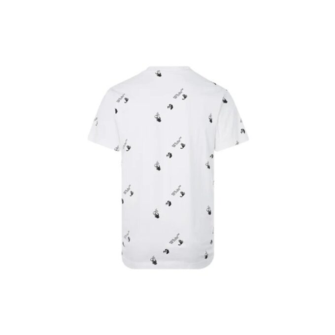FW21 Logo Full Print Rundhalset Kortærmet Vanlig versjon Hvit