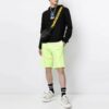 FW21 Logo-genser med hette og lange ermer, svart