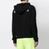 FW21 Logo-genser med hette og lange ermer, svart