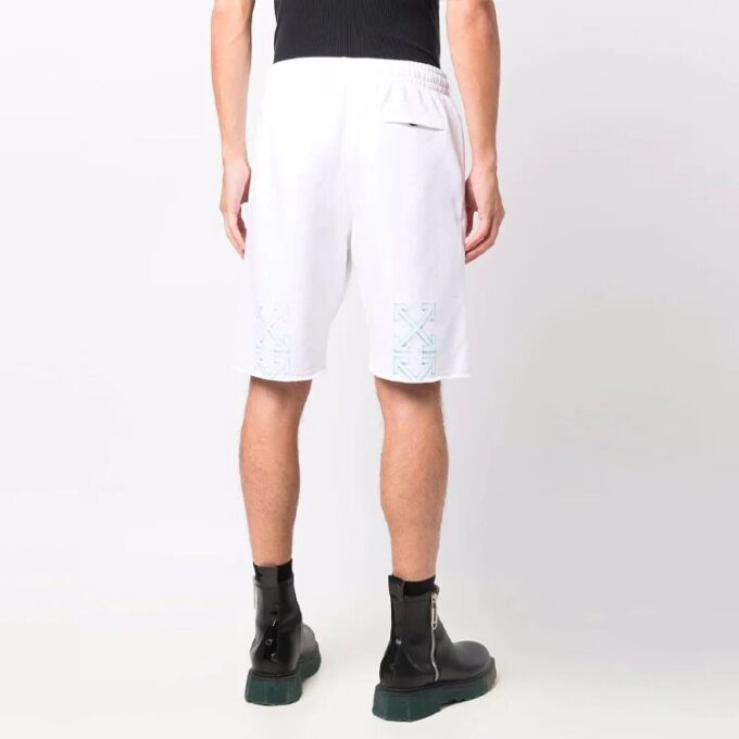 FW21 Logo knelang sportsshorts, hvit