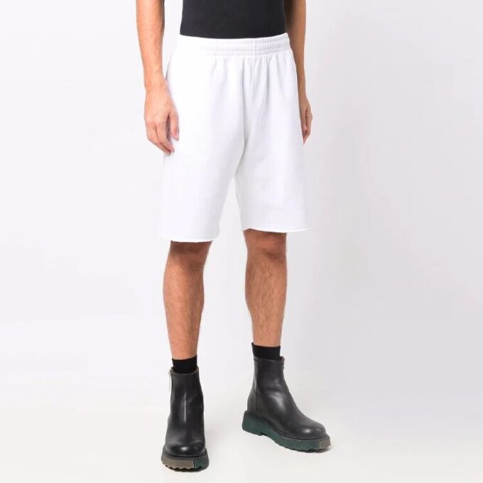 FW21 Logo knelang sportsshorts, hvit