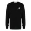 FW21 Logo med pilemønster, rund hals og lange ermer, svart