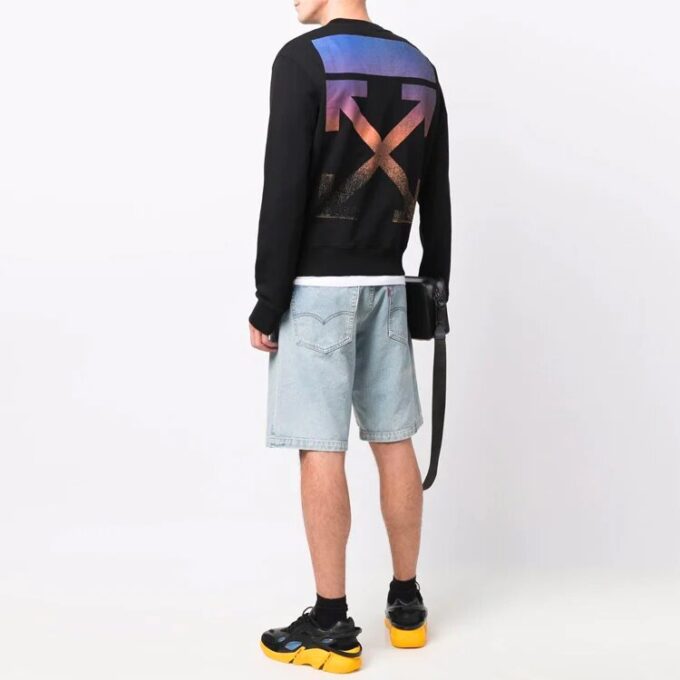 FW21 Logo med pilemønster, svart