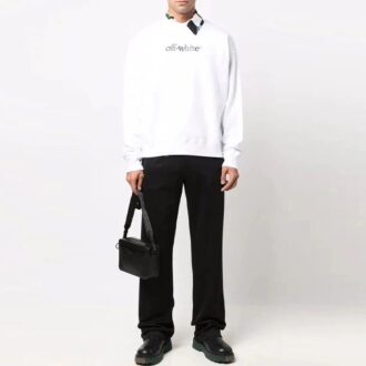 FW21 Logo-mønster sportsbukser, vanlig versjon, svart