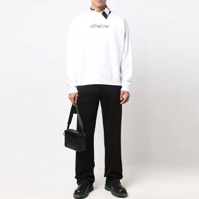 FW21 Logo-mønster sportsbukser, vanlig versjon, svart