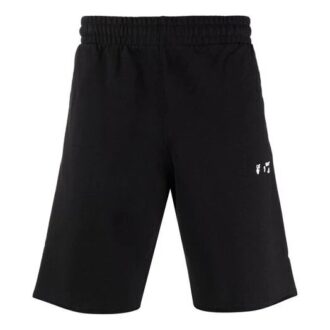 FW21 Logo-mønster sportsshorts, svart