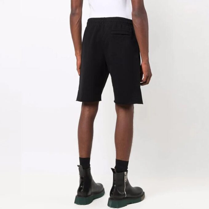 FW21 Logo-mønster sportsshorts, svart