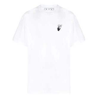 FW21 Logo-pil Rund hals Kort ermet Løs passform Hvit