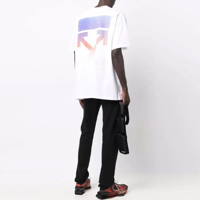 FW21 Logo-pil Rund hals Kort ermet Løs passform Hvit