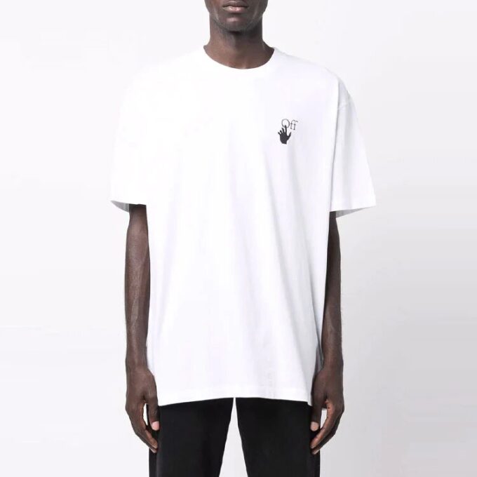 FW21 Logo-pil Rund hals Kort ermet Løs passform Hvit