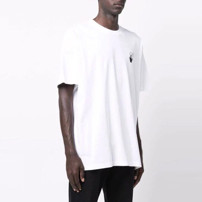 FW21 Logo-pil Rund hals Kort ermet Løs passform Hvit