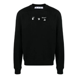 FW21 Logo Rundhals Langermet Løs Passform Svart