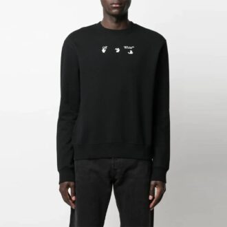 FW21 Logo Rundhals Langermet Løs Passform Svart