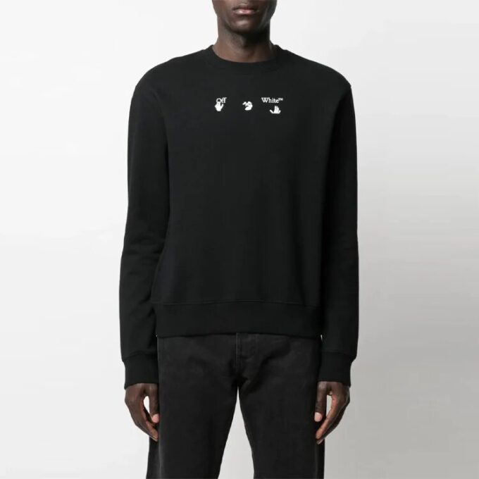 FW21 Logo Rundhals Langermet Løs Passform Svart