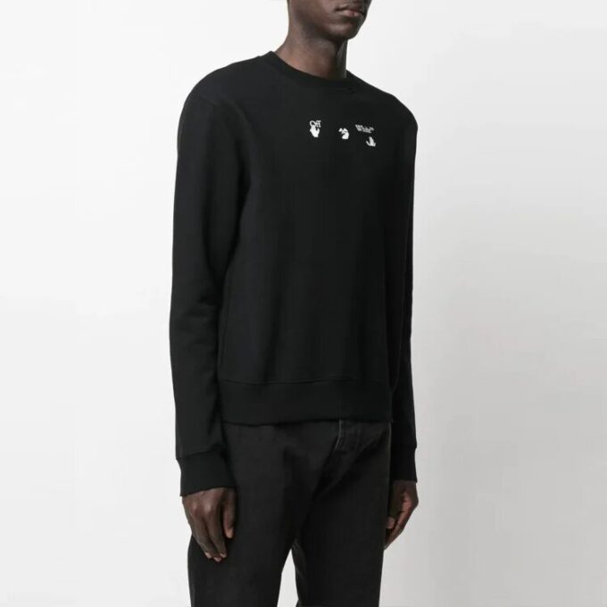 FW21 Logo Rundhals Langermet Løs Passform Svart