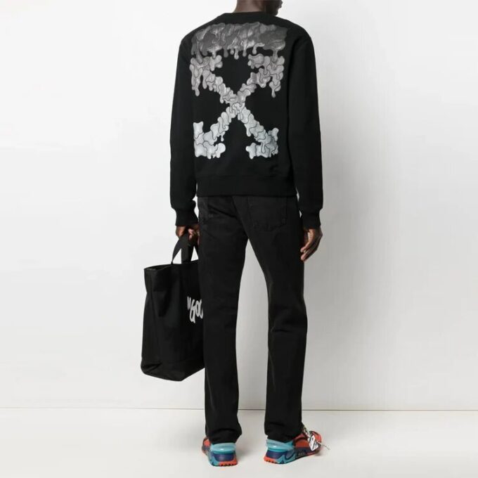 FW21 Logo Rundhals Langermet Løs Passform Svart