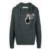 FW21 Logo-strikket hettegenser, vanlig versjon, grønn