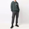 FW21 Logo-strikket hettegenser, vanlig versjon, grønn