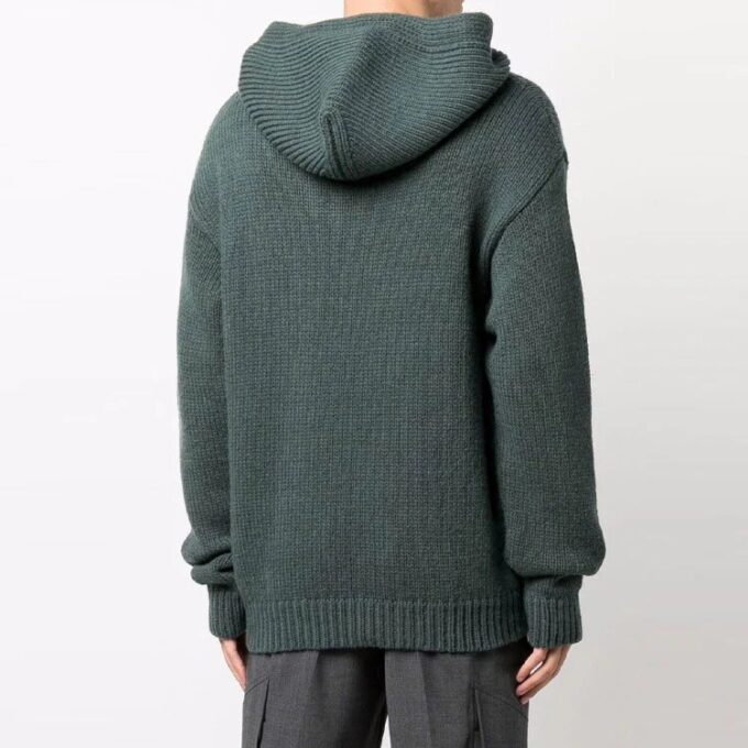 FW21 Logo-strikket hettegenser, vanlig versjon, grønn