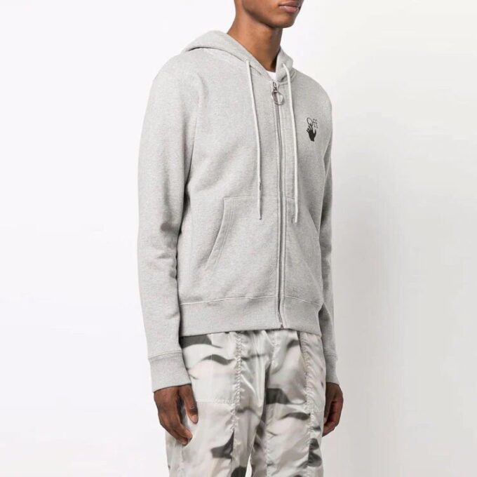 FW21 Logo-trykk Glidelås Vanlig versjon Grå